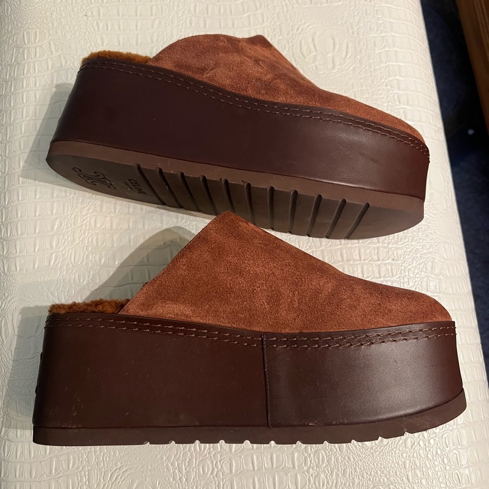 Celine Dana wedge mule suede 40 9 - Picture 3 of 8